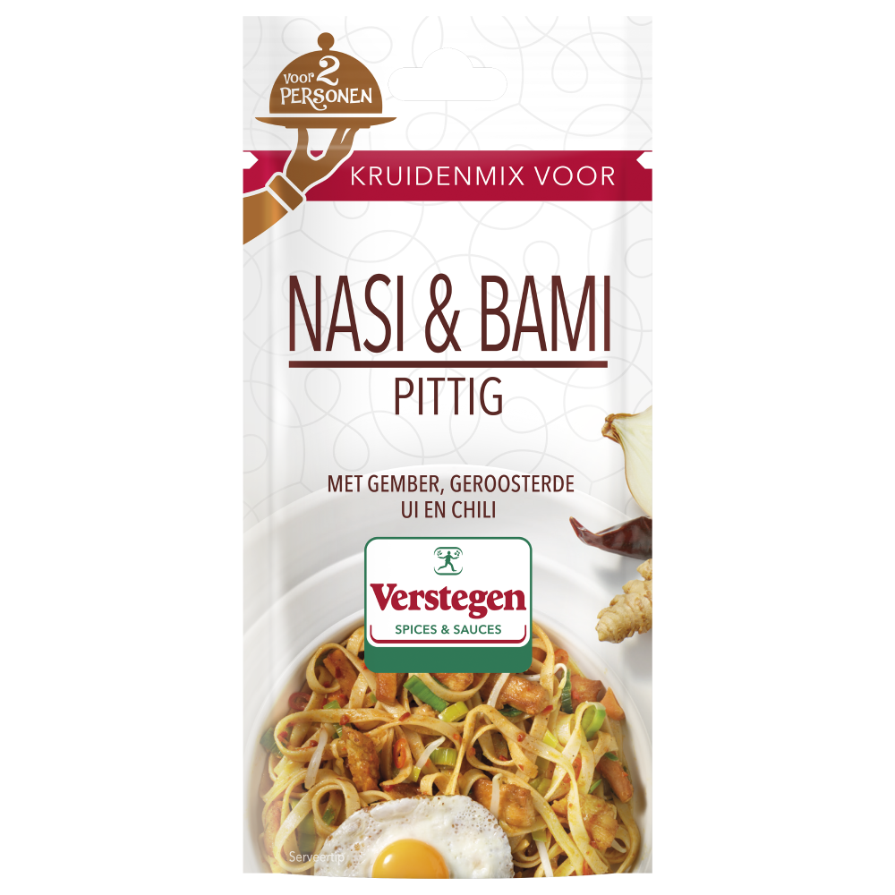 Kruidenmix voor Nasi & Bami pittig (2 personen) - Zakje