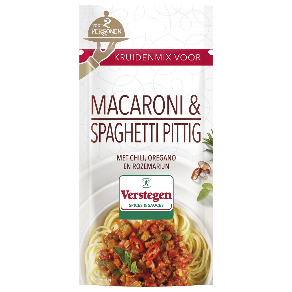 Kruidenmix voor Macaroni & Spaghetti pittig (2 personen) - Zakje