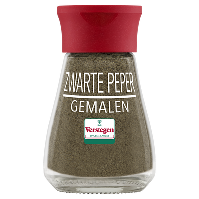 Zwarte Peper gemalen - Glazen strooier