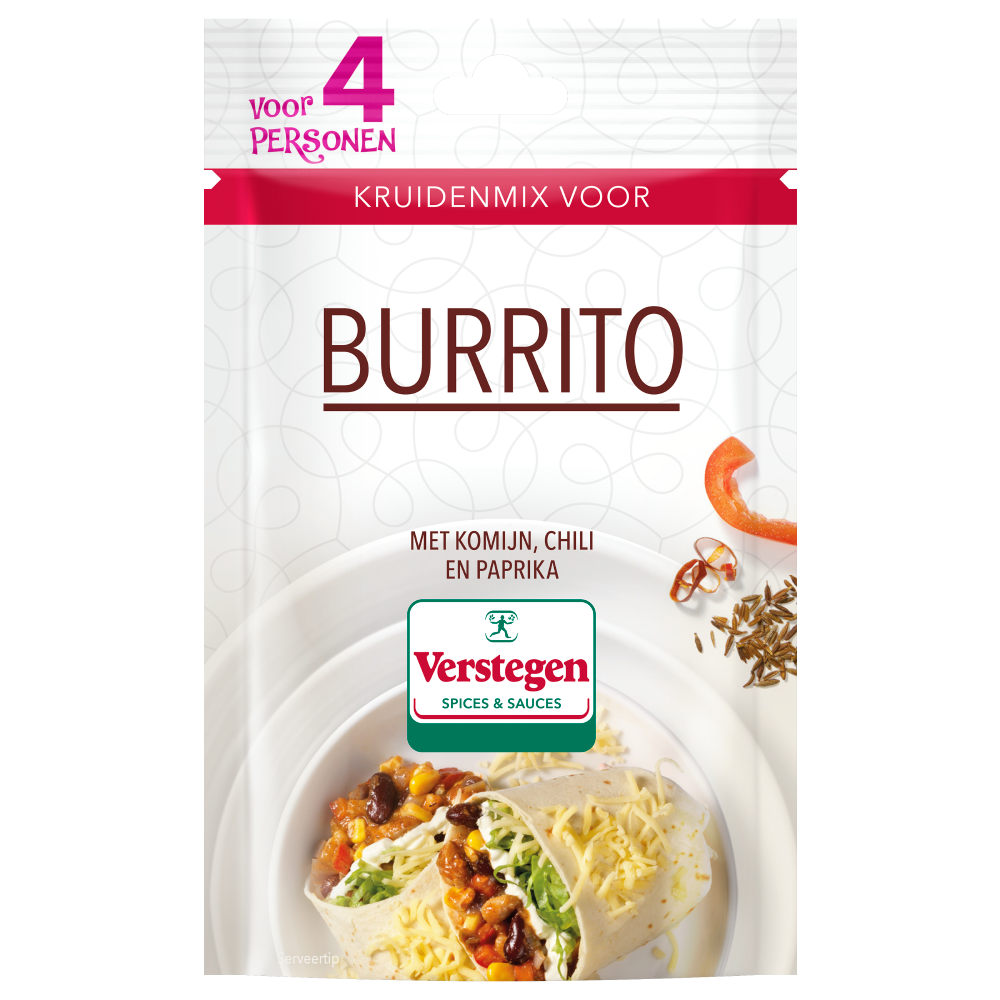 Kruidenmix voor Burrito (4 personen) - Zakje