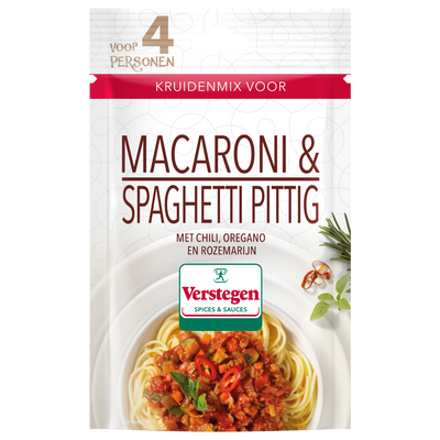 Kruidenmix voor Macaroni & Spaghetti pittig (4 personen) - Zakje