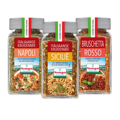 Italiaanse Kruidenmix - Smaken van Italië - Voorraadpot - 3 stuks