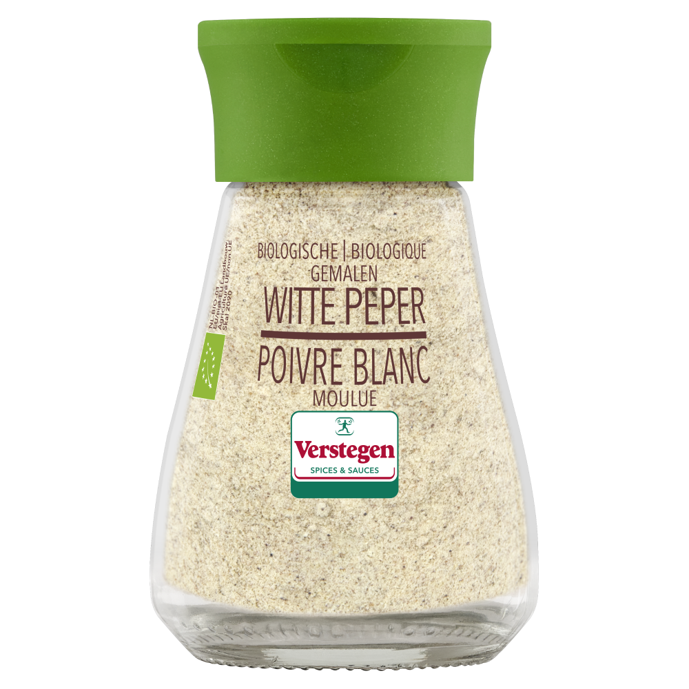 Witte Peper gemalen - Biologisch - Glazen strooier