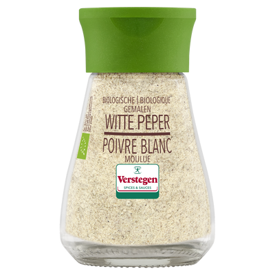 Witte Peper gemalen - Biologisch - Glazen strooier