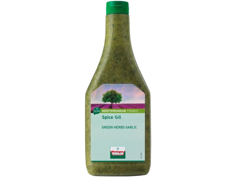 Spice Oil - Green Herbs Garlic - Fles