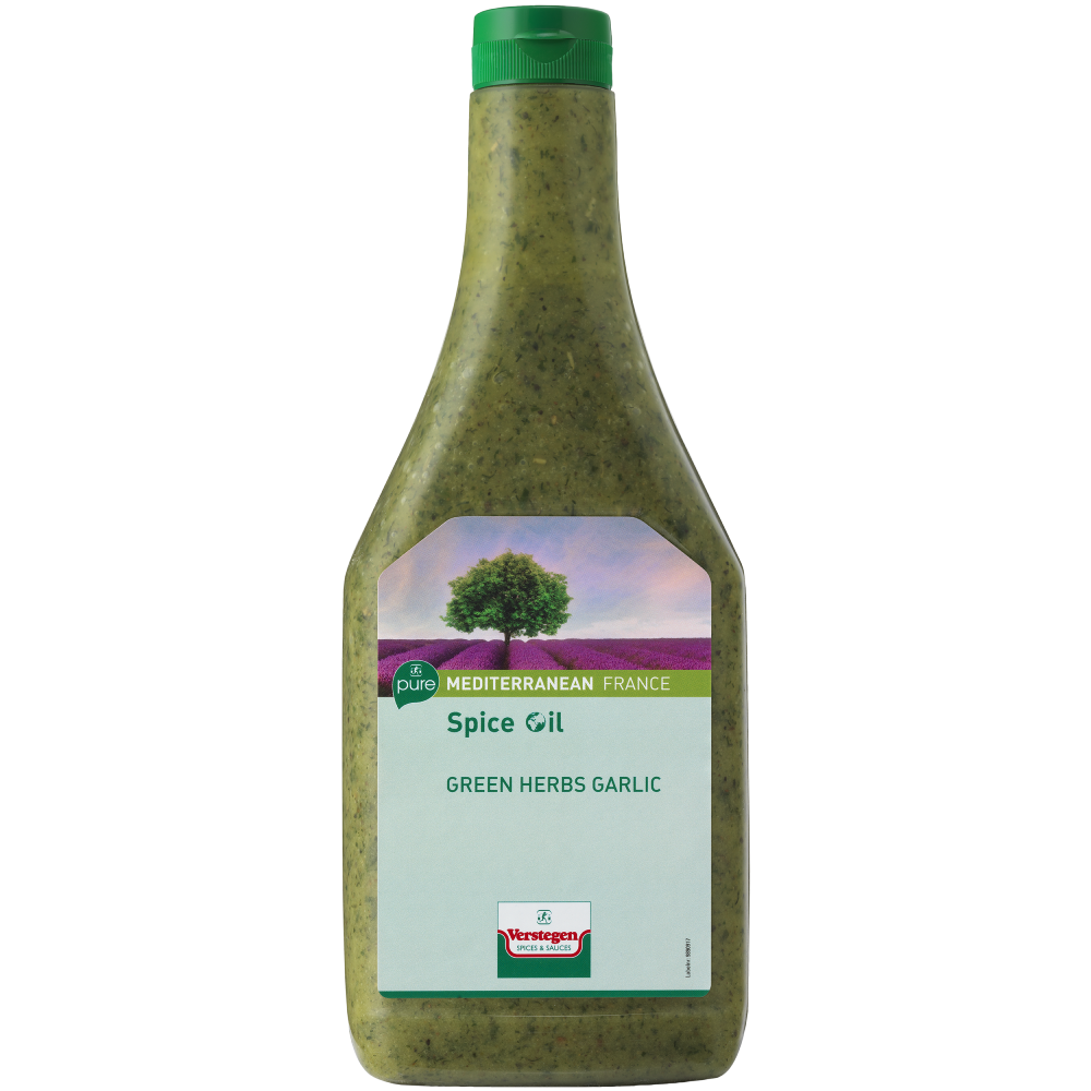 Spice Oil - Green Herbs Garlic - Fles