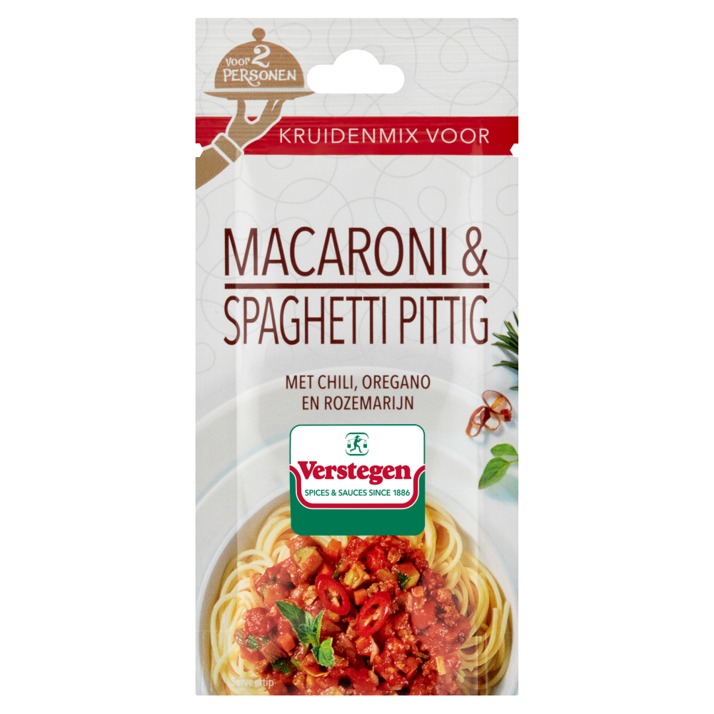 Kruidenmix voor Macaroni & Spaghetti pittig (2 personen) - Zakje