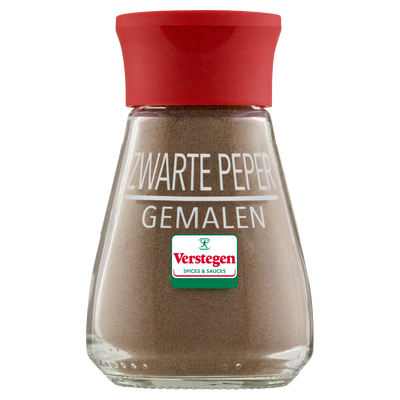 Zwarte Peper gemalen - Glazen strooier