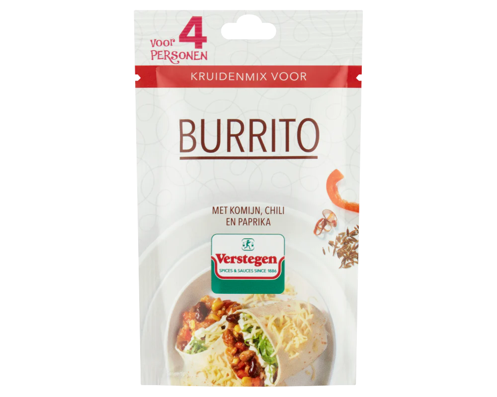Kruidenmix voor Burrito (4 personen) - Zakje