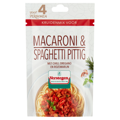 Kruidenmix voor Macaroni & Spaghetti pittig (4 personen) - Zakje