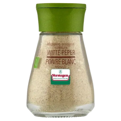 Witte Peper gemalen - Biologisch - Glazen strooier