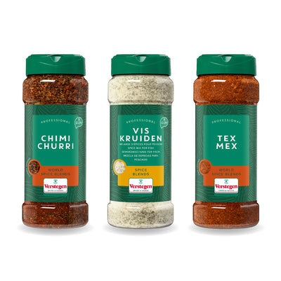 BBQ Kruidenpakket Groot - Chimichurri, Vis- & Tex-Mex Kruiden - Steak, Vis en Kip - 3-delig