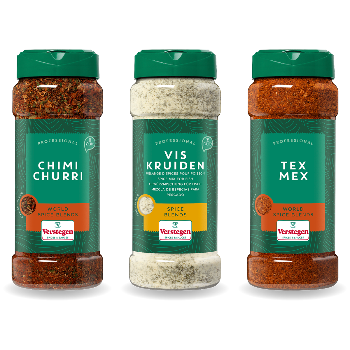 BBQ Kruidenpakket Groot - Chimichurri, Vis- & Tex-Mex Kruiden - Steak, Vis en Kip - 3-delig