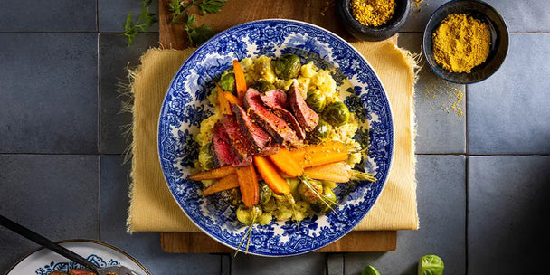 Biefstuk-met-gepofte-aardappelpuree