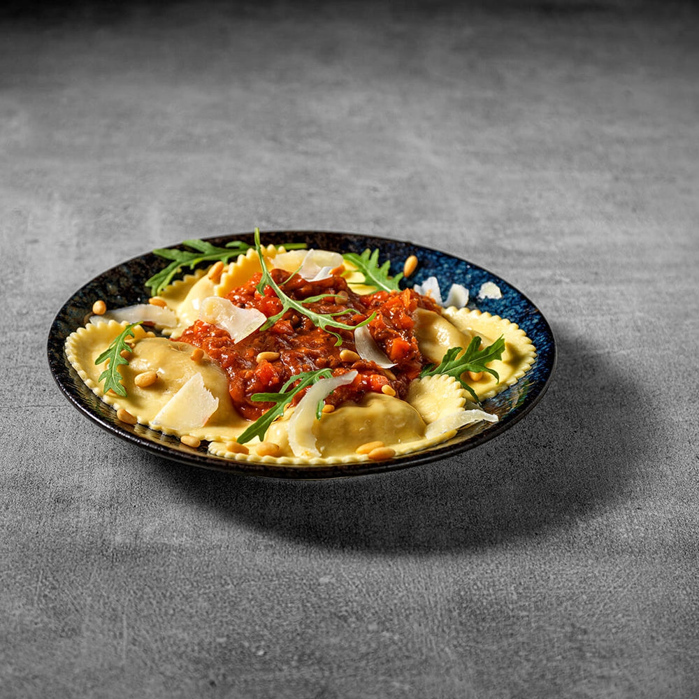 Bospaddenstoelen_ravioli_met_Loaded_Topping