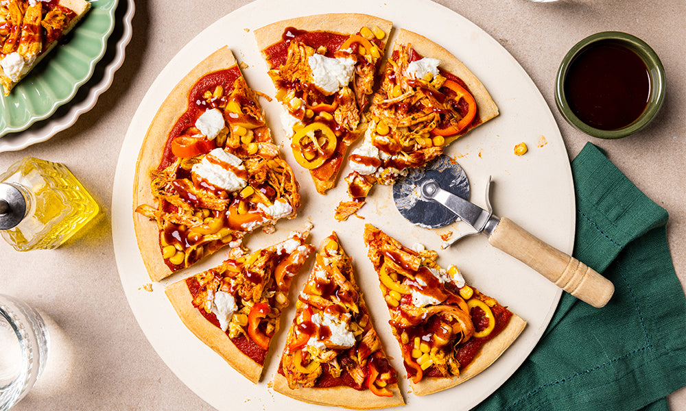 Recept_Pulled_chicken_pizza_met_ricotta_en_mais