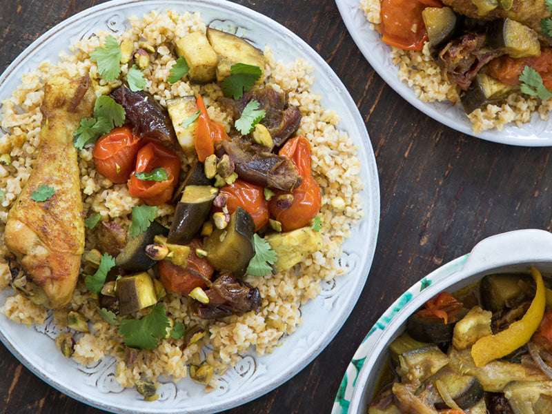 Recept-Marokkaanse-stoofpot-met-kip-aubergine-en-bulger_3x4klein