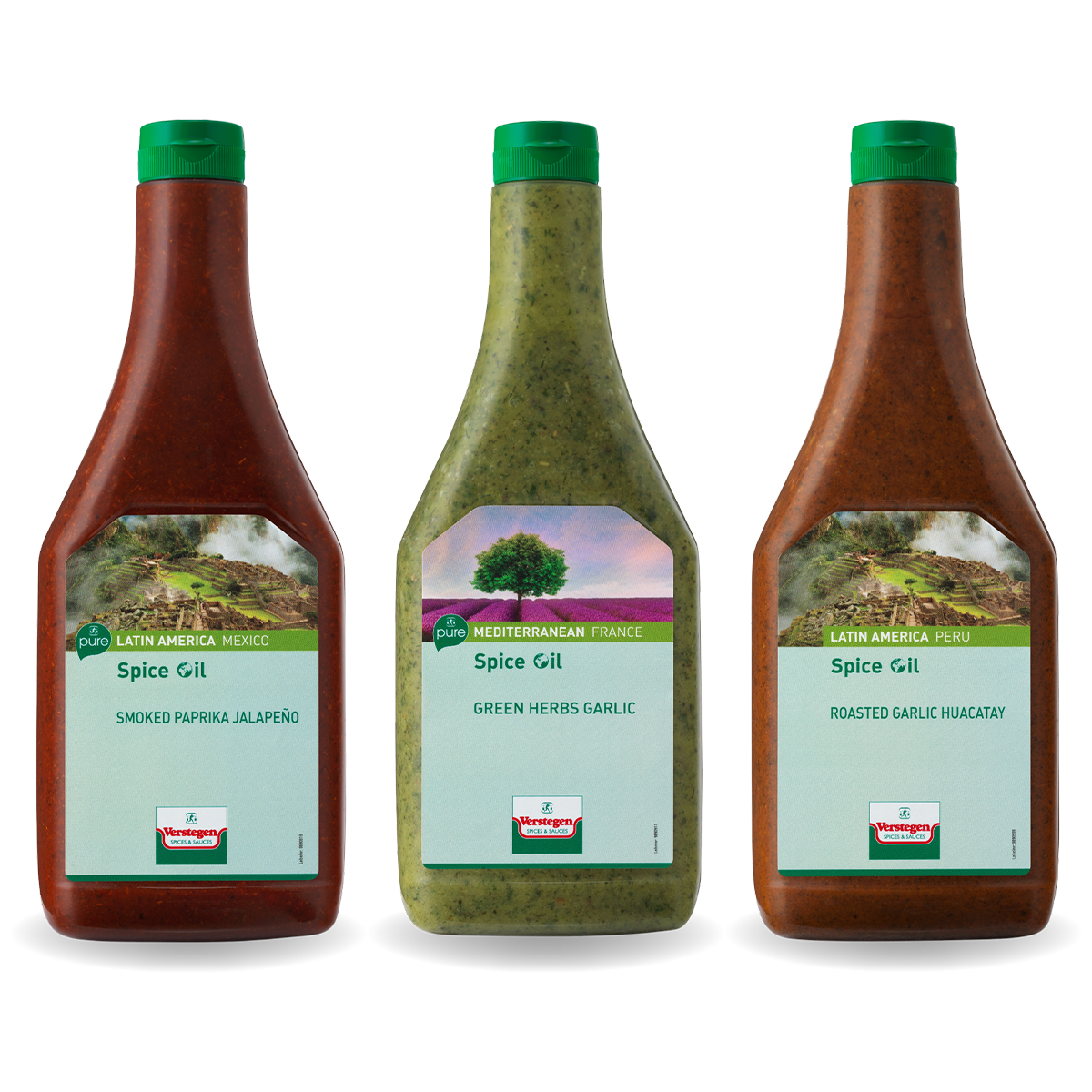 Spice Oil - BBQ Marinade pakket - Knoflook, Gerookte Paprika & Groene Kruiden - 3-delig