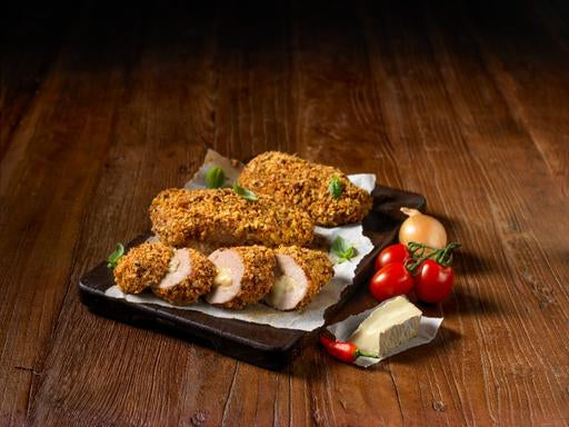 Varkenshaas_brie_met_Crispy_Breading_Spicy_Tomato